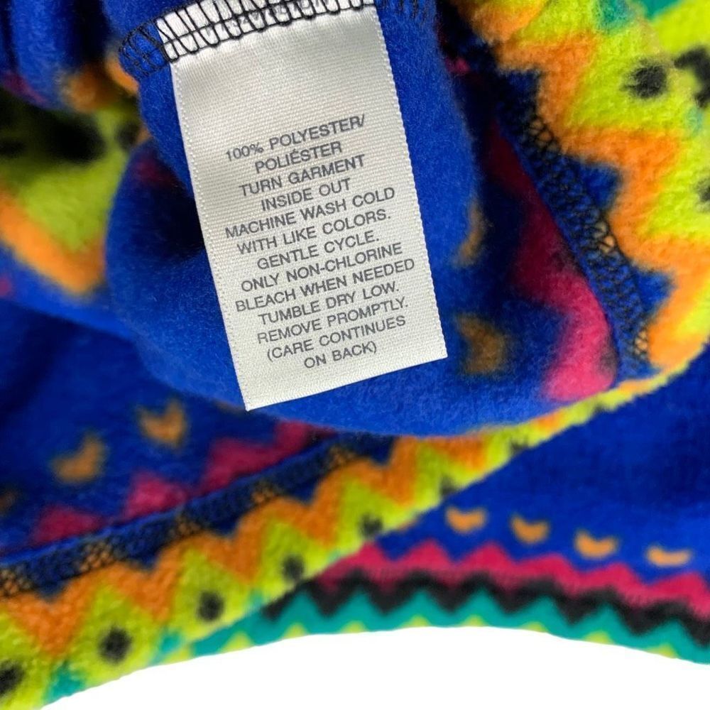 Susan Bristol Aztec Colorful Fleece Vest Women Large Petite - Picture 4 of 6